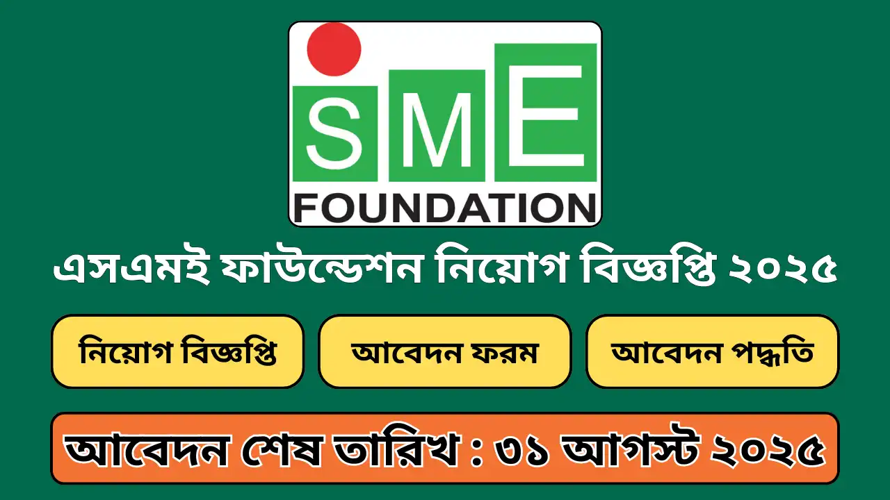 এসএমই ফাউন্ডেশন নিয়োগ বিজ্ঞপ্তি ২০২৫